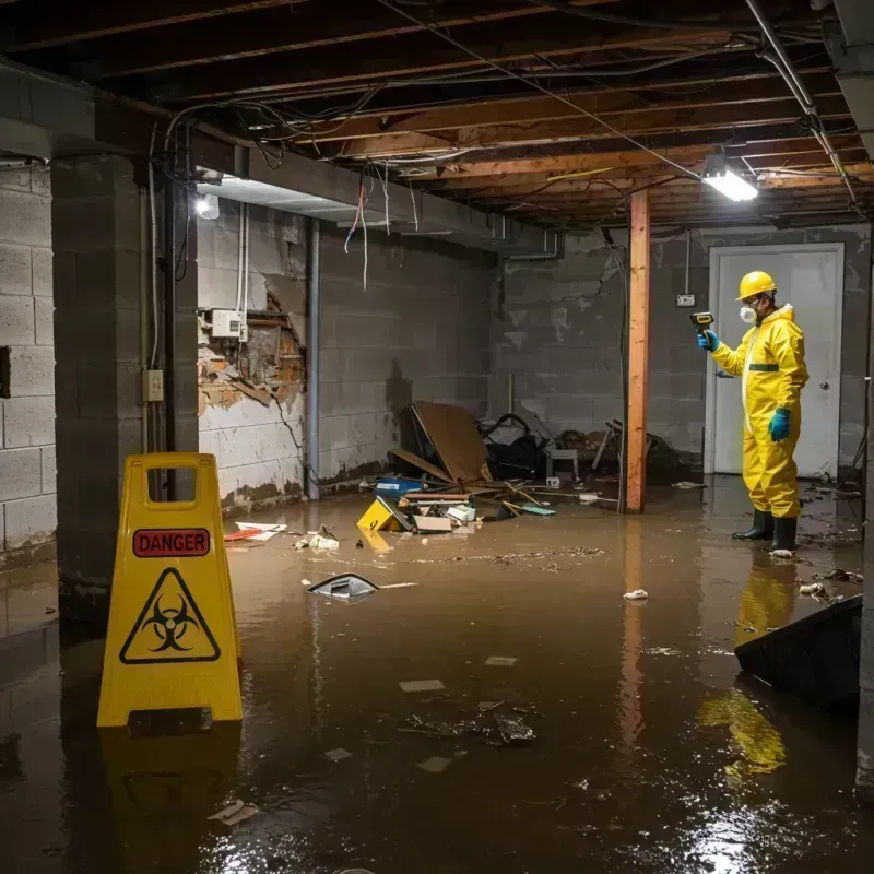 Flooded Basement Electrical Hazard in Arnold, MO Property