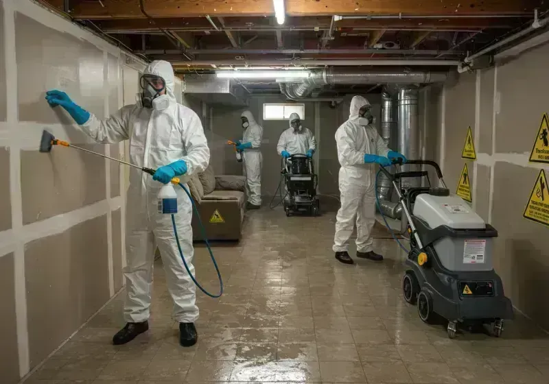 Basement Moisture Removal and Structural Drying process in Arnold, MO